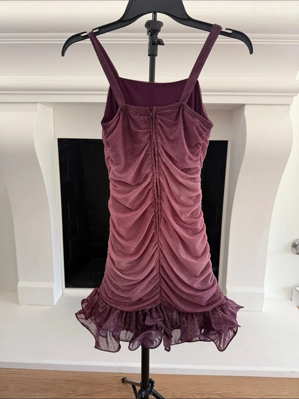 Speechless Girls Sparkle Mulberry/Mauve Party Dress w/Ruffled Hem- Girls 12